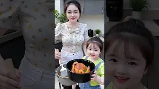 Beautiful Mom Teaches Cute Baby to Share Food 🍱💖