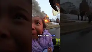 Her house was on fire her dog was trapped Firefighters ran back in and saved him 🐶 #DogRescue #Hero