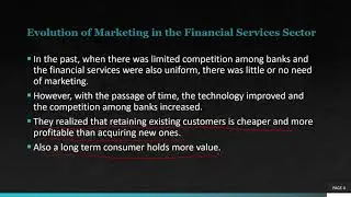 Evolution of Marketing in the Financial Services Sector | Marketing | Lecture 17
