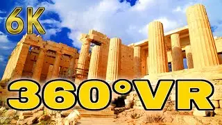 360&deg; VR Propylaea Gate Of Athens Virtual Tour Visit Acropolis Travel Greece 6K 3D Walk Reality HD 4K