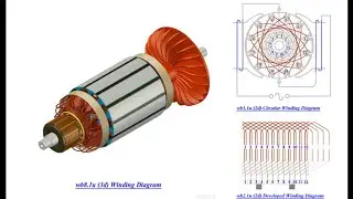 Easy method of Lap Winding development in Electrical Engineering drawing
