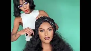 Easy Top Knot With A Twist Head Wrap Tutorial (Beginner | Natural Long Hair)