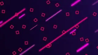 Rounded Neon Pink and Red Cubes Animation Background Video | 1 Hour Looped HD (No Sound)