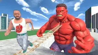 Giant Red Hulk Attack On Franklin In Indian Bike Driving 3D ||
