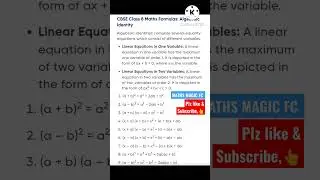 ##Most ##important #formulae#linear equation one variable & two variables ##