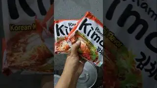 Trying samyang kimchi ramen for the first time #asmr #cooking #lovetocook