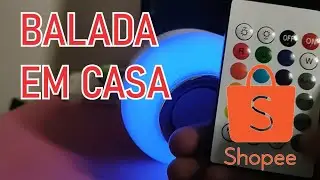 #SHOPEE L&acirc;mpada de Led RGB Caixa de Som Bluetooth