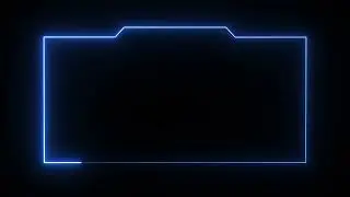 Glowing frame black screen | Neon light border | Frame template video background