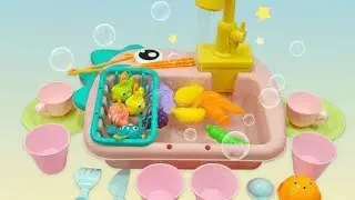 🥕🍎 Kids Kitchen Sink Water Play | Super Fun Toy Video 🎉 | #viral | #trending | #toysunboxing 