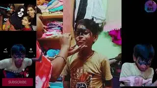 Face painting with kutti story #facepaint #funny #cutepaintings
