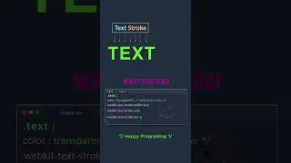 Text Stroke ツ𝑯𝒂𝒑𝒑𝒚 𝑷𝒓𝒐𝒈𝒓𝒂𝒎𝒊𝒏𝒈 ツ