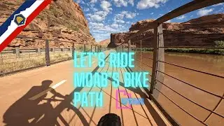 Moab, Utah bike path ride-a-long | Gravel Bike | Slow TV | Moab, Utah, USA