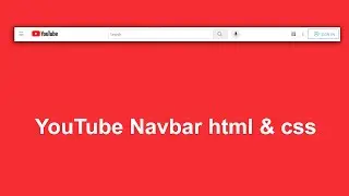 YouTube Navbar using html css | html css navigation bar