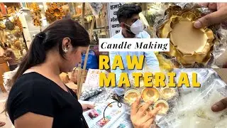 Candle Making Raw Material Shopping + Unboxing 💖🛒 | Sadar Bazar Delhi Wholesale Market