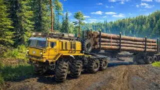 Carrying Double Long Logs SNOWRUNNER Ontario Canada Map
