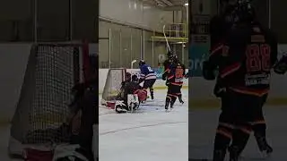 Blooper lol #saves #goalielife #goaliesaves #hockeycanada #fighting #hockeylife #bloopers #goalie