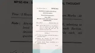 IGNOU QUESTION PAPER JUNE 2023 MPSE004