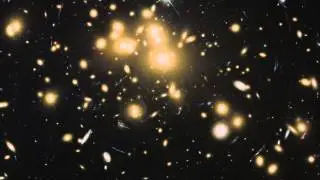 Pan across galaxy cluster Abell 1689