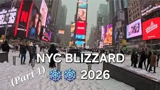 [4K] Blizzard Hits New York City, TimesSquare| Snowstorm 2026 ❄️❄️📸