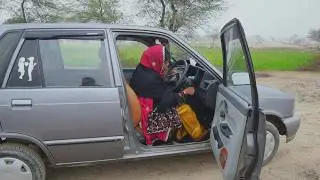 Freezing Winter ❄️ | Red Outfit Girl Fixes Car & Drives Away 🚗🔥