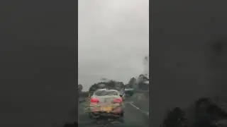 Apt song for a traffic block #keepongoing #stormagnus #roadworks #trafficblock