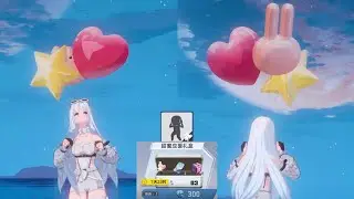🎈Balloon hair accessory with 💥action pose. 300 Tanium Tower of Fantasy CN 幻塔