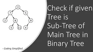 Binary Tree - 80: Check if given Tree is Sub-Tree of Main Tree in Binary Tree