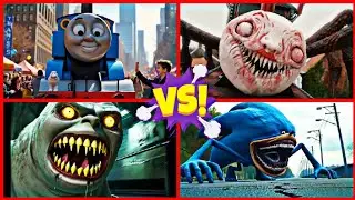 CURSED THOMAS 🆚 CHOO CHOO CHARLES 🆚 THOMAS TRAIN EATER 🆚 SHIN SONIC TAPES - Tiles Hop EDM Rush