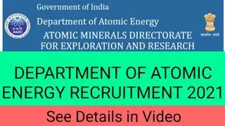AMD RECRUITMENT 2021| DEPARTMENT OF ATOMIC ENERGY RECRUITMENT 2021| AMD SECURITY GUARD PLUMBER CLERK