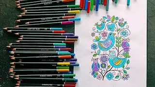 🌈Colourful Madhubani Art with Birds | Traditional Indian Folk Art