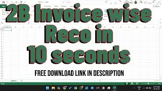 GST Reconciliation in 10 seconds in excel (free download link in description)
