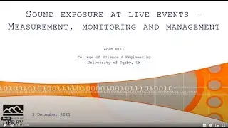 NewSound exposure at live events &ndash; Measurement, monitoring and management video