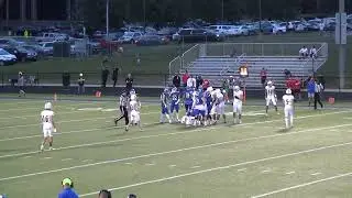 RUN UP MIDDLE - BROUGHT DOWN by DT NoseGuard Jake Beck #73 Bl Soph 2023 LHS Varsity Vs Park Hill
