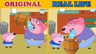 Daddy Dog Spent Drinking Barrel Water!!! - Peppa Pig Original vs Real life | Peppa Pig Animation