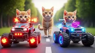 Mama Cat Saves Money to Buy Monster Trucks for Kitten