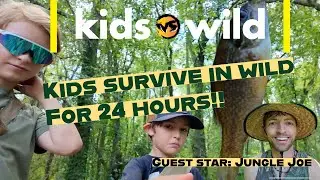 Kids 24 hour Survival challenge in the Wild!