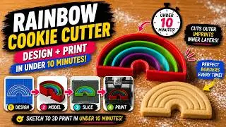 0 to 3D Printing in 10 Minutes — Rainbow Cookie Cutter  | Fusion 360 Beginner Project (Adv. Ver.)