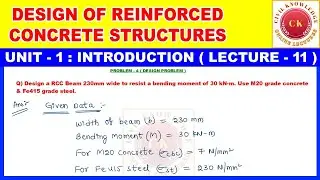 WORKING STRESS METHOD DESIGN PROBLEMS IN RCC LECTURES TELUGU FOR BTECH JNTU