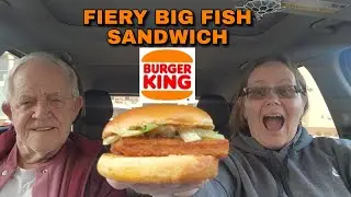 Burger King NEW Fiery Big Fish Sandwich Review #foodreview #fastfoodreview #fastfood #tastetest
