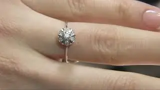 HD109 Halo Diamond Engagement Ring