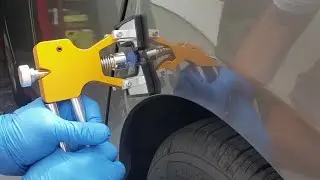 Remover abolladura con Kit Extractor de Abolladuras sin da&ntilde;ar la pintura. Paintless Dent Removal.