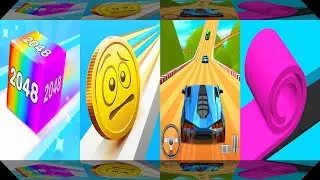 Car Race 3D VS Chain Cube VS Coin Rush VS Color Roll 3D | HayctedHD