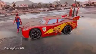 Lightning McQueen and Friends in Trouble with Train - Disney Cars Tow Mater Cartoon Songs
