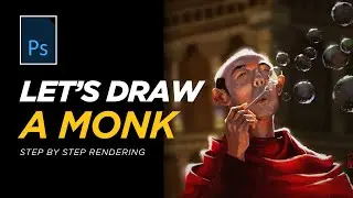 How I Illustrated This Monk | Step by Step Digital Painting Process