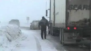 Truckers stuck on offramp TCH Caledonia Industrial Park