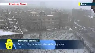 Syria under snow: Damascus blanketed as severe Mideast weather continues