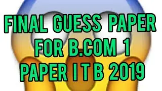 FiNAL GUESS PAPER for I T B (B.COM part1 PvT)