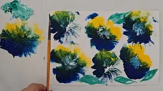 Decorative painting with simple materials: plastic, water and acrylic paint 💧🎨