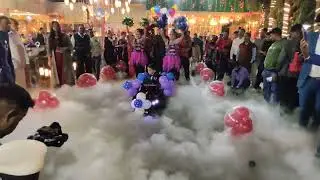 special effect balloon entry and dry ice cold fire entry