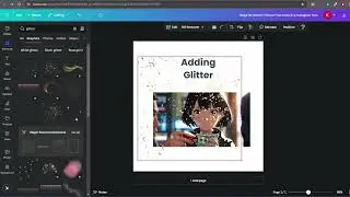 How To Add Glitter To Design In Canva | Beginner Canva Tutorial 2024